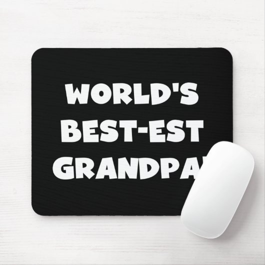 Der Gut-est-Großvater-schwarzer oder weißer Text d Mousepad (Mit Mouse)
