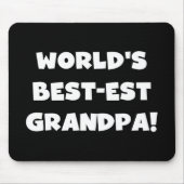 Der Gut-est-Großvater-schwarzer oder weißer Text d Mousepad (Vorne)