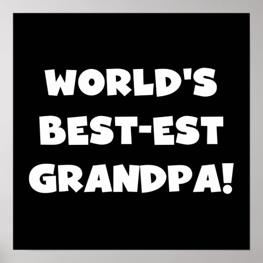 Der Gut-est-Großvater-schwarzer oder weißer Text d Poster (Vorne)