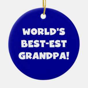 Der Gut-est-Großvater-schwarzer oder weißer Text Keramik Ornament