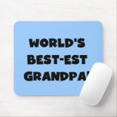 Der Gut-est-Großvater-schwarzer oder weißer Text Mousepad (Mit Mouse)