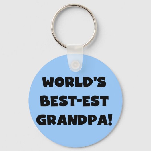 Der Gut-est-Großvater-schwarzer oder weißer Text Schlüsselanhänger (Vorderseite)