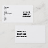 Der Gut-est-Großvater-schwarzer oder weißer Text Visitenkarte (Vorne/Hinten)