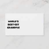 Der Gut-est-Großvater-schwarzer oder weißer Text Visitenkarte (Rückseite)
