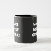 Der Gut-est-Großvater-schwarzer oder weißer Text Zweifarbige Tasse (Mittel)