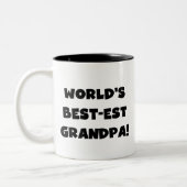 Der Gut-est-Großvater-schwarzer oder weißer Text Zweifarbige Tasse (Links)
