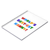 Der Gut-est-Kindermädchen-Geschenke der helle Notizblock (Linke Seite)