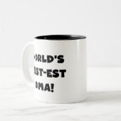 Der Gut-est Oma der Welt schwarze oder weiße Zweifarbige Tasse (Vorderseite Links)