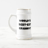 Der Gut-est-Oma-Schwarz-Text-T-Shirts Geschenke Bierglas (Links)