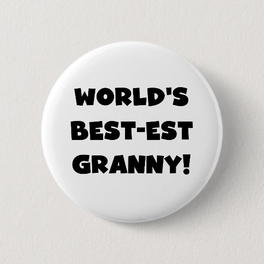 Der Gut-est-Oma-Schwarz-Text-T-Shirts Geschenke Button (Vorderseite)