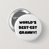 Der Gut-est-Oma-Schwarz-Text-T-Shirts Geschenke Button (Vorne & Hinten)