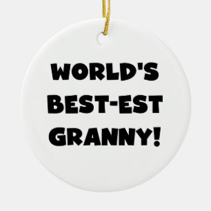 Der Gut-est-Oma-Schwarz-Text-T-Shirts Geschenke Keramik Ornament