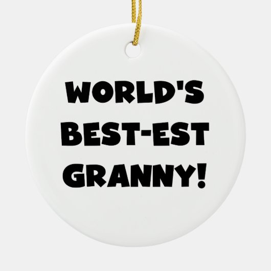 Der Gut-est-Oma-Schwarz-Text-T-Shirts Geschenke Keramik Ornament (Vorne)