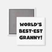 Der Gut-est-Oma-Schwarz-Text-T-Shirts Geschenke Magnet (Vorderseite/Rückseite)