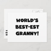 Der Gut-est-Oma-Schwarz-Text-T-Shirts Geschenke Postkarte (Vorne/Hinten)