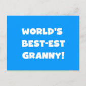 Der Gut-est-Oma-weiße Text-T-Shirts Geschenke der Postkarte (Vorderseite)