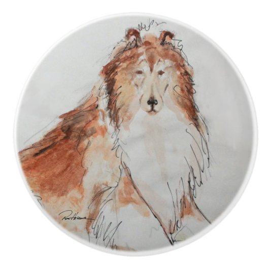 Der gute, alte Hund Keramikknauf (Vorderseite)