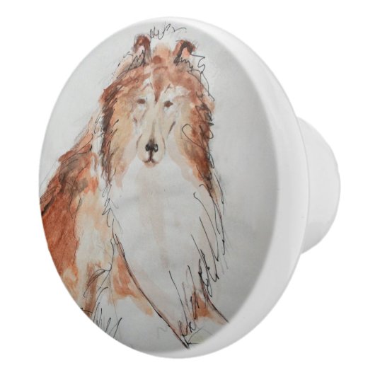 Der gute, alte Hund Keramikknauf (Rechts)