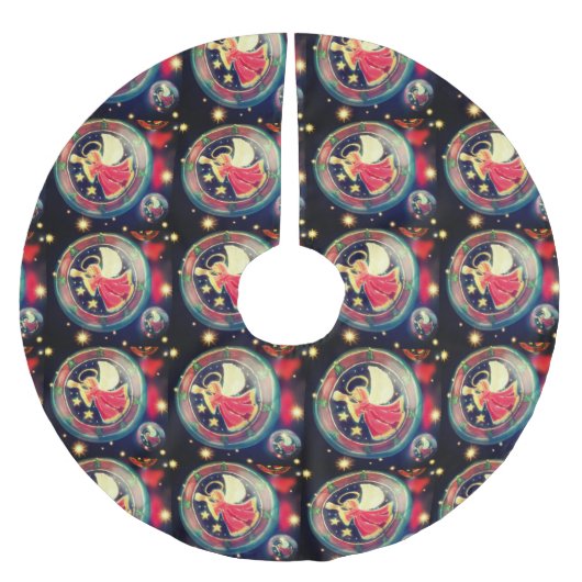 Der gute Angel Tree Polyester Weihnachtsbaumdecke (Vorderseite)