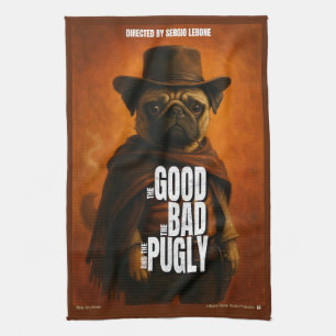Der Gute, der Schlechte & der Pugly-Filmparodie Geschirrtuch