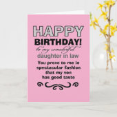 Der gute Geschmack des Geburtstagssohns Karte (Gelbe Blume)