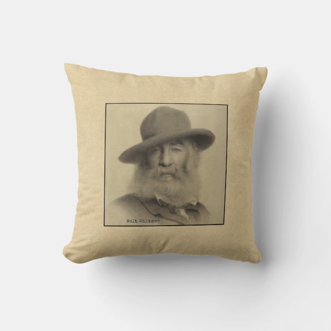Der gute graue Dichter Walt Whitman (1819-1892) Kissen (Vorderseite)