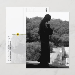 Der gute Hirte (B&W) - Postkarte