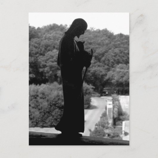Der gute Hirte (B&W) - Postkarte (Vorderseite)
