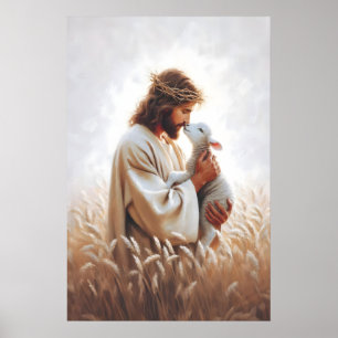 Der gute Hirte Bibel Kunst Christliche Kunst Jesus Poster