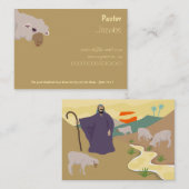 Der gute Hirte, Bibel-Schrifts-Vers Visitenkarte (Vorne/Hinten)