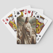 Der gute Hirte, der ein Lamm hält Spielkarten (Rückseite)