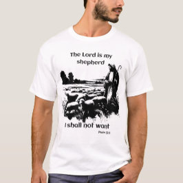 Der gute Hirte, der über seine Herde wacht. T-Shirt