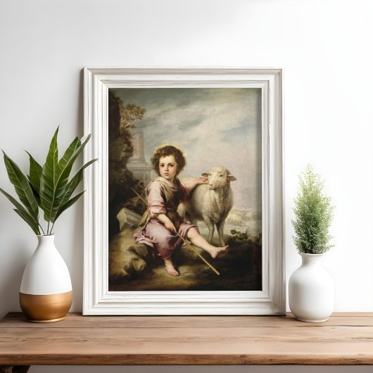 Der gute Hirte, Esteban Murillo Fotodruck