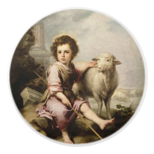 Der gute Hirte, Esteban Murillo Keramikknauf (Vorderseite)