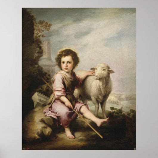 Der gute Hirte, Esteban Murillo Poster (Vorne)