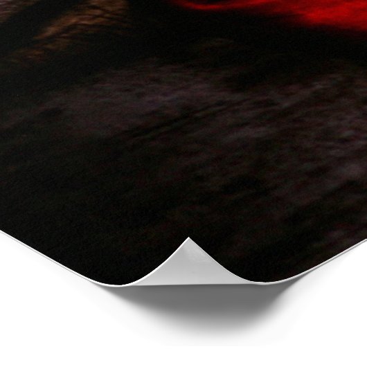 Der gute Hirte; Jesus auf Buntglas Poster (Ecke)