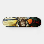 Der gute Hirte; Jesus auf Buntglas Skateboard (Horizontal)