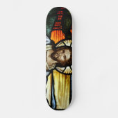 Der gute Hirte; Jesus auf Buntglas Skateboard (Vorderseite)