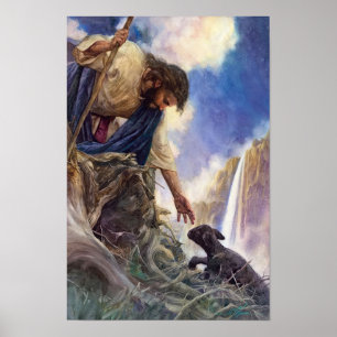 Der gute Hirte Jesus Christus Poster
