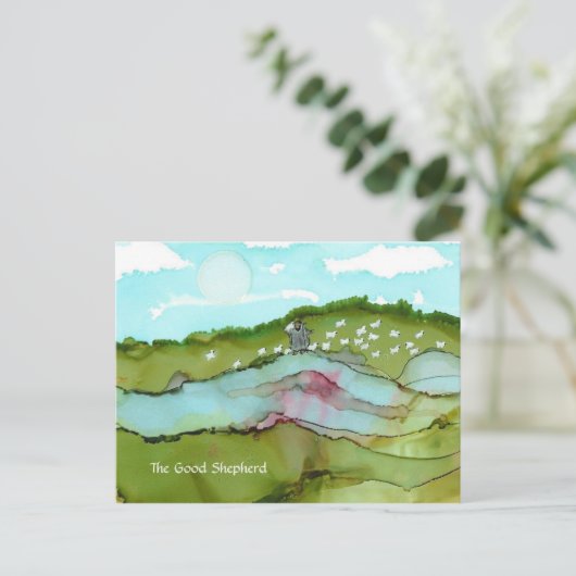 Der gute Hirte Postkarte (Stehend Vorderseite)