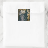 Der gute Hirte Quadratischer Aufkleber (Tasche)