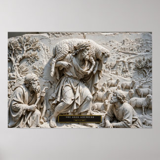 Der Gute Hirte — Renaissance-Marmor Poster