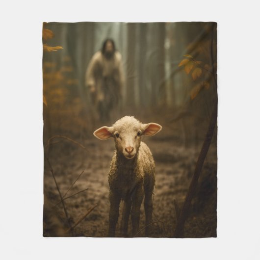 Der gute Hirte und das verlorene Lamm – Jesus & La Fleecedecke (Vorderseite)