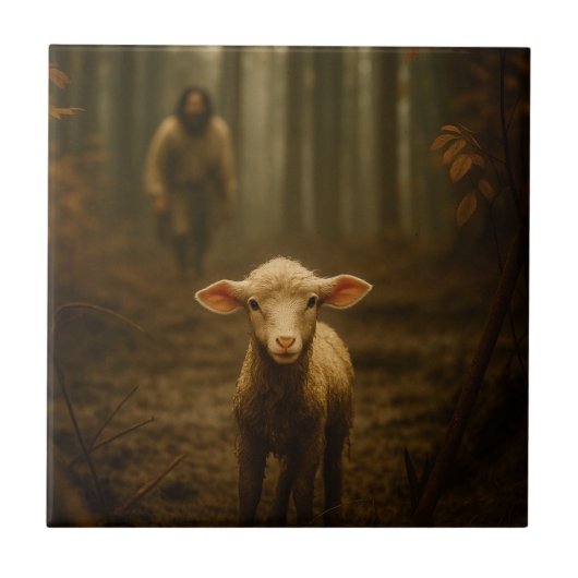 Der gute Hirte und das verlorene Lamm – Jesus & La Fliese (Vorderseite)