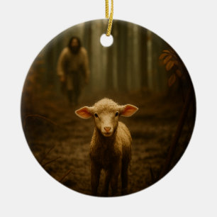 Der gute Hirte und das verlorene Lamm – Jesus & La Keramik Ornament