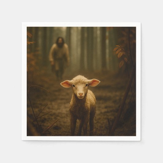 Der gute Hirte und das verlorene Lamm – Jesus & La Serviette (Vorderseite)