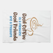 Der gute Kaffee und die Freunde Geschirrtuch (Horizontal)