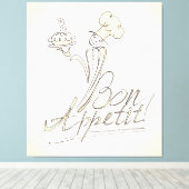 Der gute Koch sagt "Bon Appetit"! Leinwanddruck (Insitu (Holzboden))