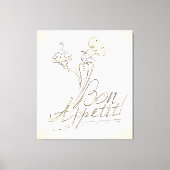 Der gute Koch sagt "Bon Appetit"! Leinwanddruck (Vorderseite)