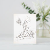 Der gute Koch sagt "Bon Appetit"! Postkarte (Stehend Vorderseite)